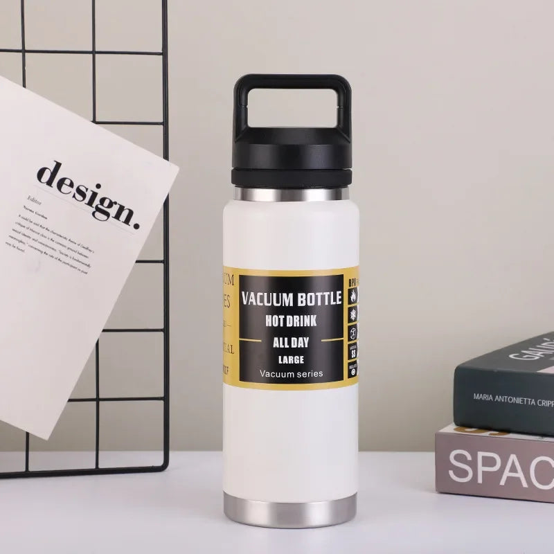 800Ml Large Capacity Stainless Steel Thermos Portable Vacuum Flask Insulated Tumbler Thermo Bottle Leakproof Sports Water Bottle