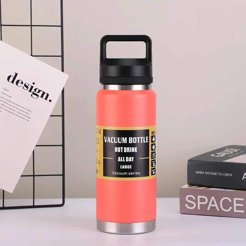 800Ml Large Capacity Stainless Steel Thermos Portable Vacuum Flask Insulated Tumbler Thermo Bottle Leakproof Sports Water Bottle
