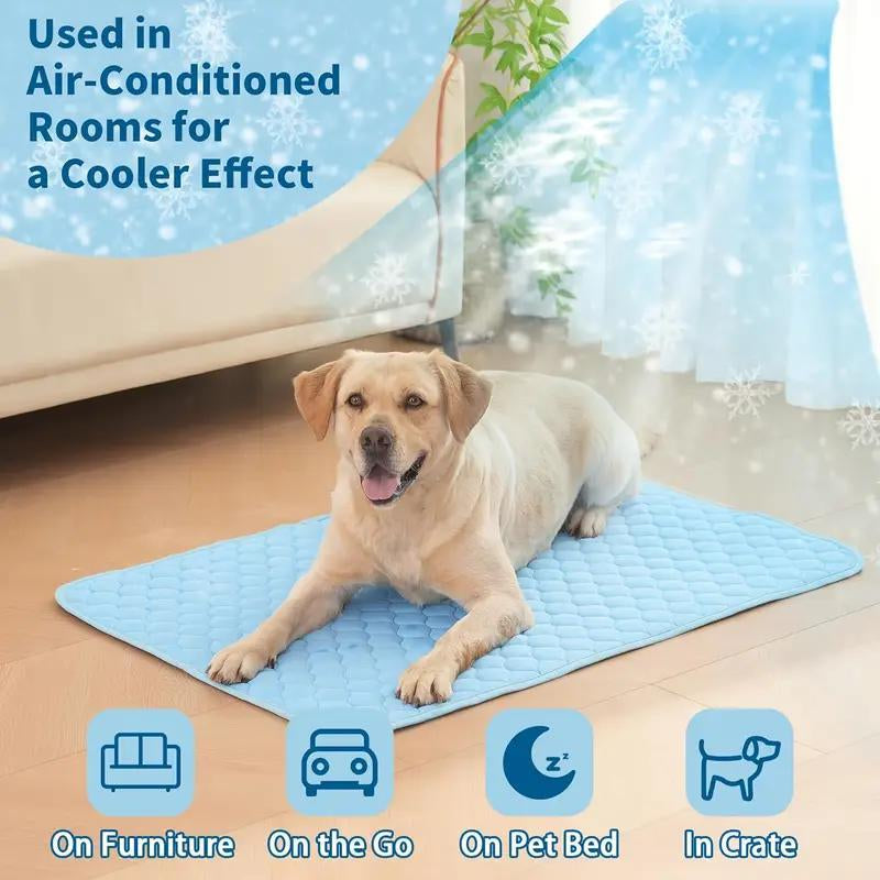 Cooling Pet Mat, 1Pc Washable Pet Bed, Summer Cooling Pad for Dogs & Cats, Comfortable Pet Mat for Home & Car Use