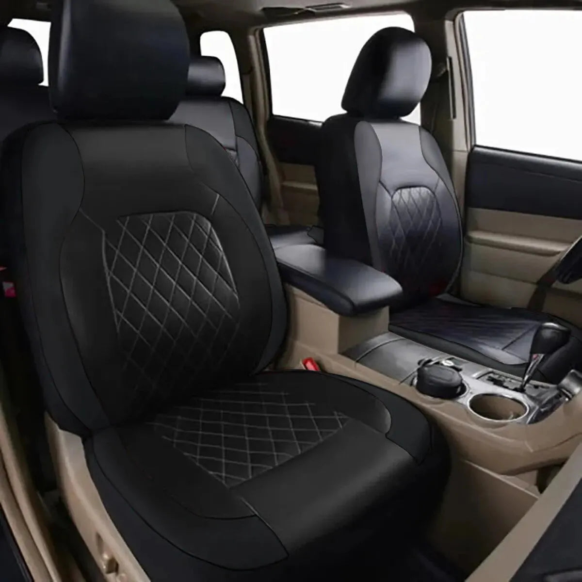 All Season Quited PU Leather Car Seat Cover Full Surrounded Seat Protector Waterproof Universal Fit Sedan Suv Pick-Up Truck Seat