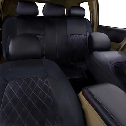 All Season Quited PU Leather Car Seat Cover Full Surrounded Seat Protector Waterproof Universal Fit Sedan Suv Pick-Up Truck Seat