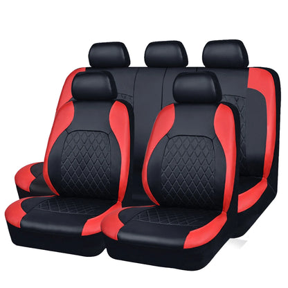 All Season Quited PU Leather Car Seat Cover Full Surrounded Seat Protector Waterproof Universal Fit Sedan Suv Pick-Up Truck Seat