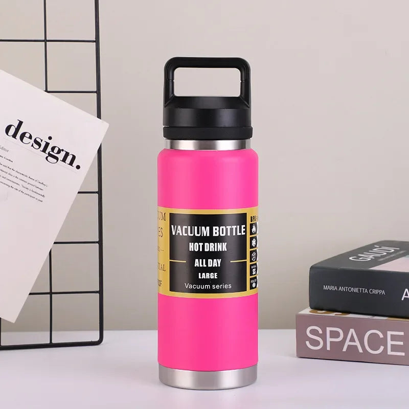800Ml Large Capacity Stainless Steel Thermos Portable Vacuum Flask Insulated Tumbler Thermo Bottle Leakproof Sports Water Bottle