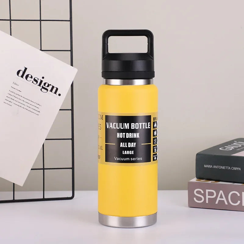 800Ml Large Capacity Stainless Steel Thermos Portable Vacuum Flask Insulated Tumbler Thermo Bottle Leakproof Sports Water Bottle