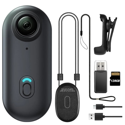 4K 128GB UHD Mini Body Camera Wearable Action Body Cam Thumb Size Hands Free Recording Body Worn Camera, Premium Portable