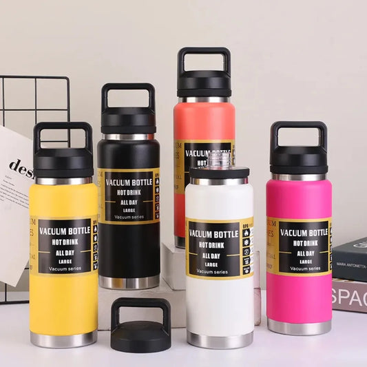 800Ml Large Capacity Stainless Steel Thermos Portable Vacuum Flask Insulated Tumbler Thermo Bottle Leakproof Sports Water Bottle