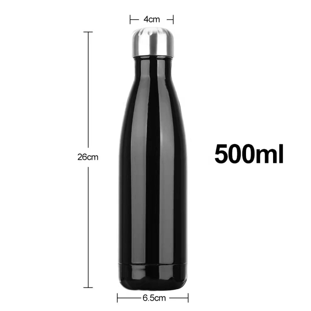 500Ml Stainless Steel Water Bottle Cola Water Beer Thermos Double-Wall Insulated Vacuum Flask BPA Free Thermos for Sport Bottles