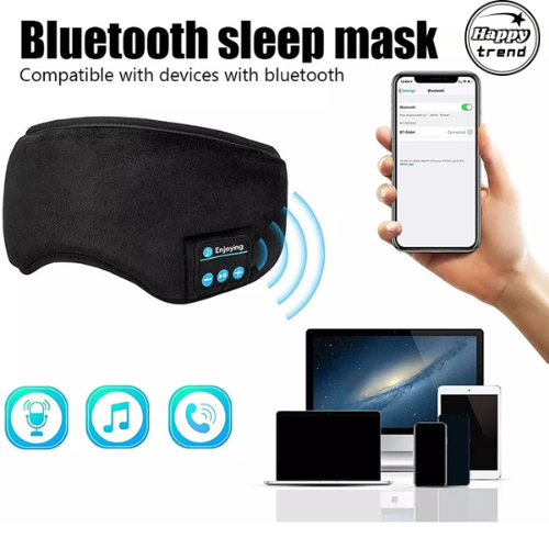 Happy Trend-Bluetooth Headband Headphones – Wireless Sports & Sleep Music Eye Mask