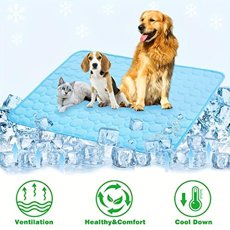 Cooling Pet Mat, 1Pc Washable Pet Bed, Summer Cooling Pad for Dogs & Cats, Comfortable Pet Mat for Home & Car Use