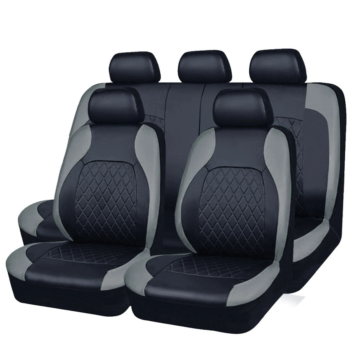All Season Quited PU Leather Car Seat Cover Full Surrounded Seat Protector Waterproof Universal Fit Sedan Suv Pick-Up Truck Seat