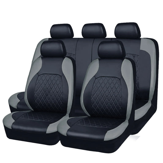 All Season Quited PU Leather Car Seat Cover Full Surrounded Seat Protector Waterproof Universal Fit Sedan Suv Pick-Up Truck Seat