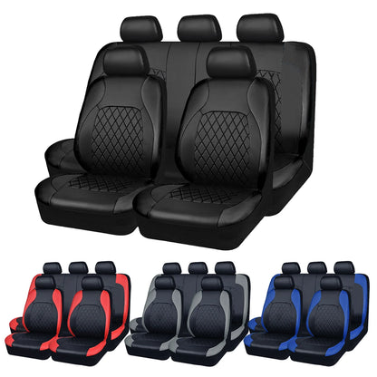 All Season Quited PU Leather Car Seat Cover Full Surrounded Seat Protector Waterproof Universal Fit Sedan Suv Pick-Up Truck Seat