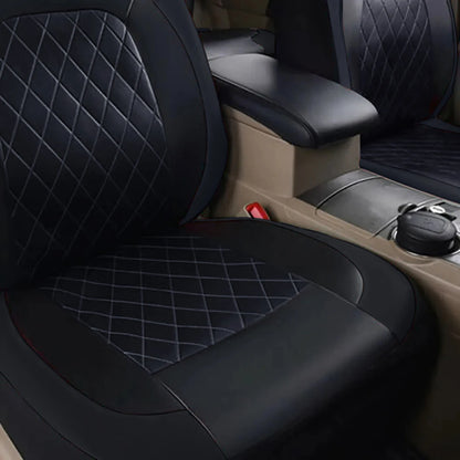 All Season Quited PU Leather Car Seat Cover Full Surrounded Seat Protector Waterproof Universal Fit Sedan Suv Pick-Up Truck Seat